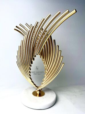 Han Home Design Gold marble stand Home And Office Decor 35*22cm - 1