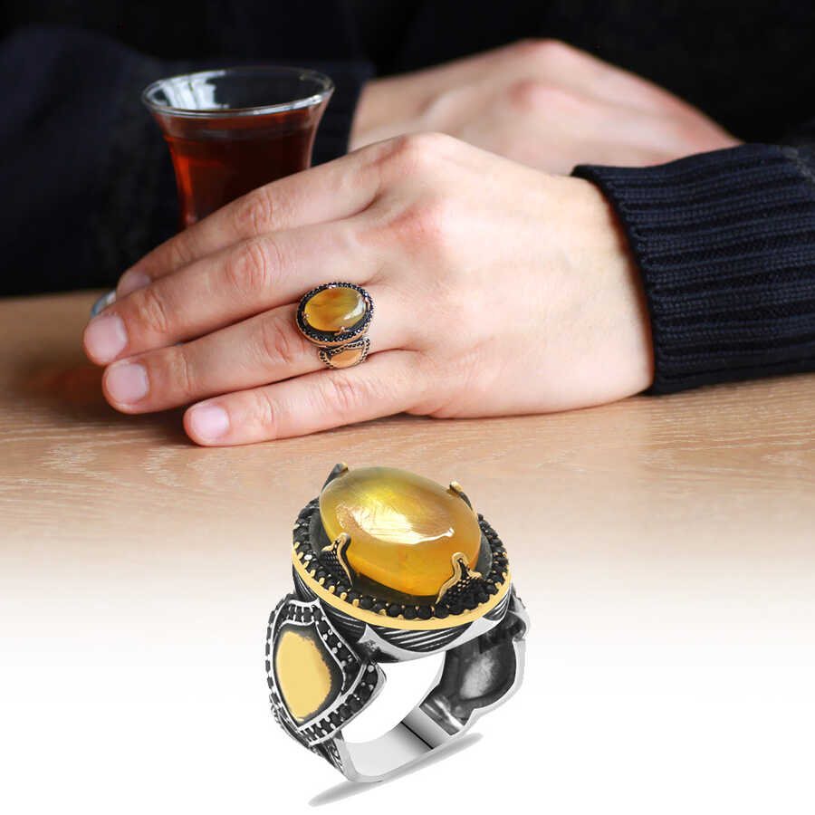 Men's Amber Jewelry | Mens Amber Ring UAE – ambersmilerosaries